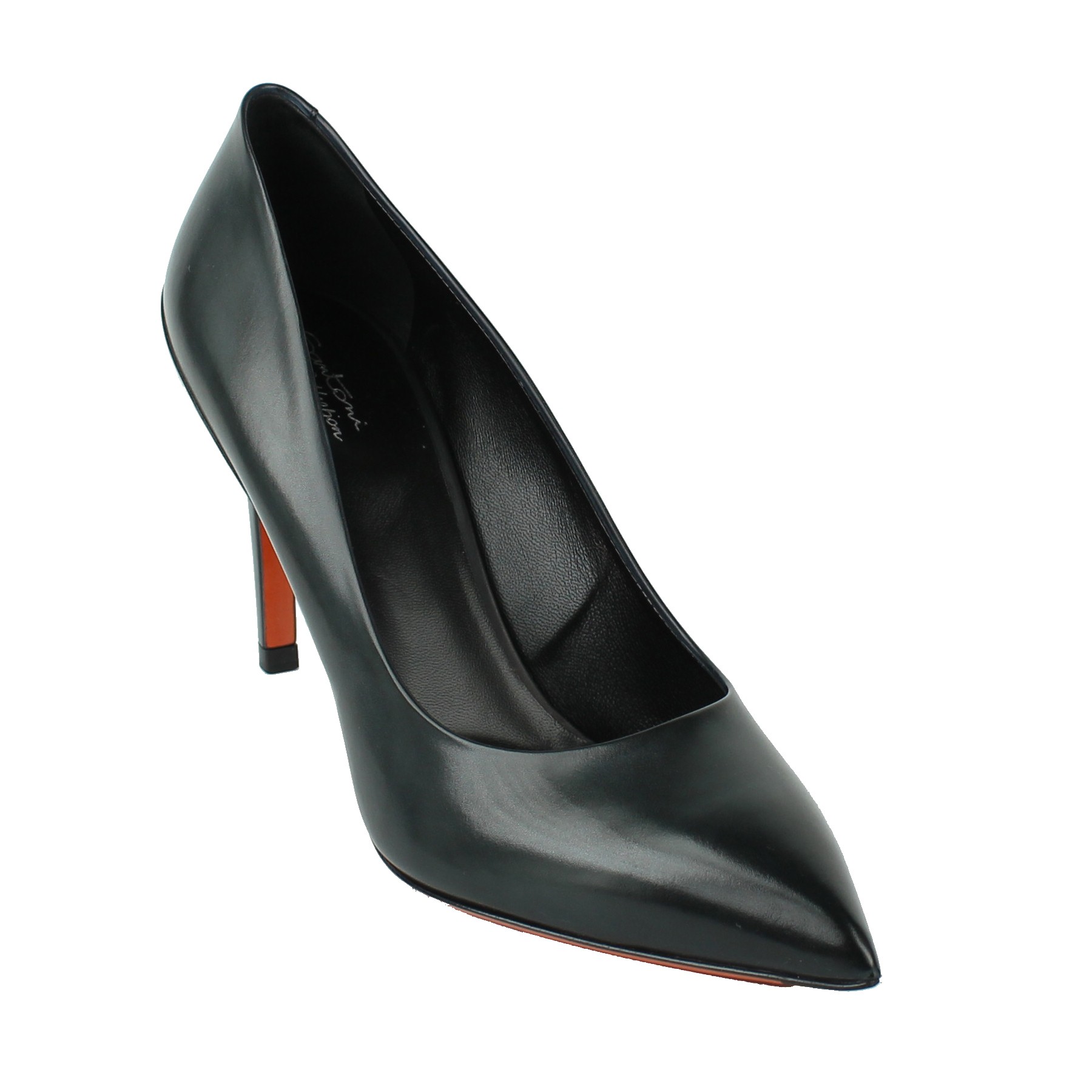 Escarpins Cuir Santoni en coloris Noir Femme Chaussures Chaussures à talons Escarpins 