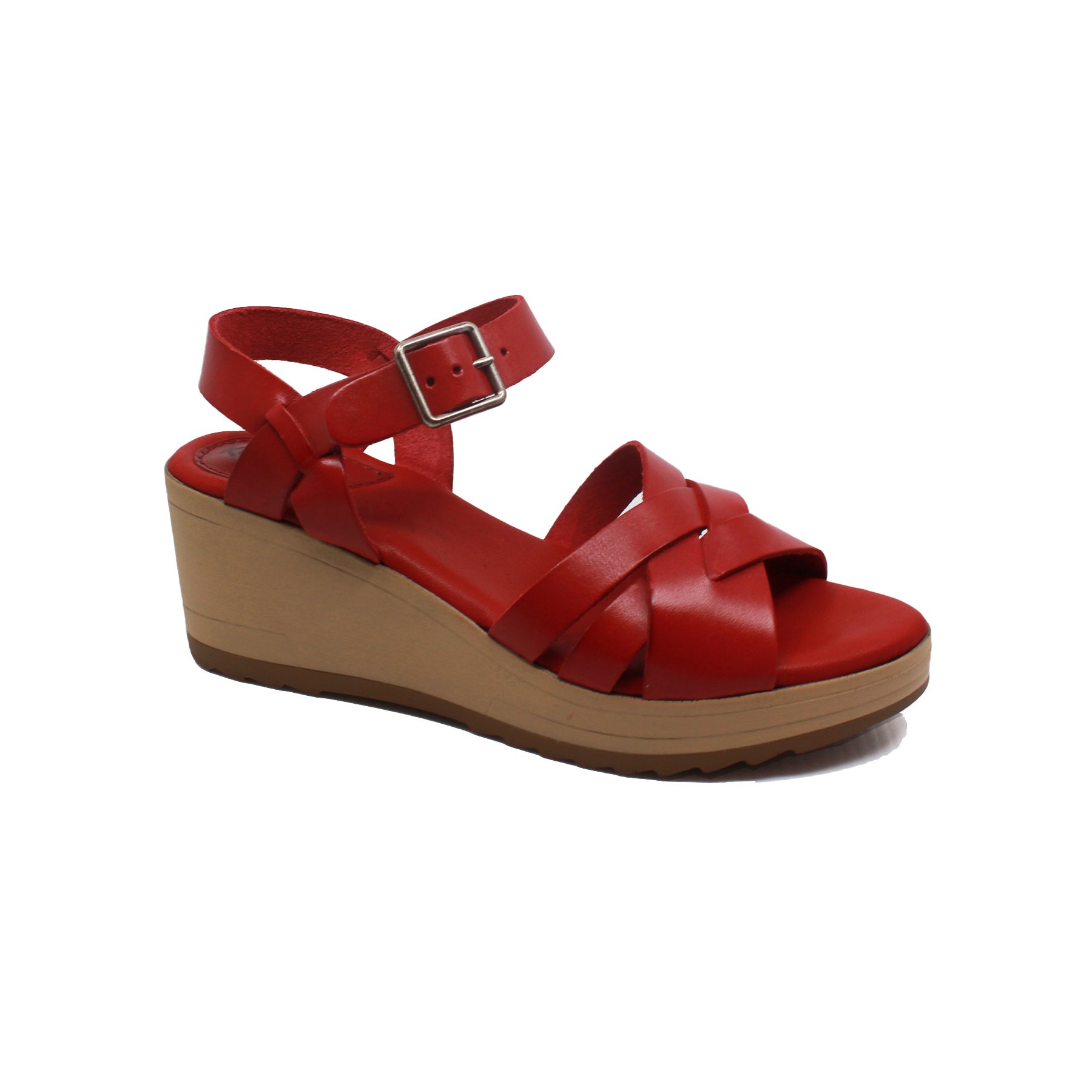 Sandales 775711-50 SOLYNA Kickers en coloris Rouge Femme Chaussures Chaussures à talons Sandales compensées 