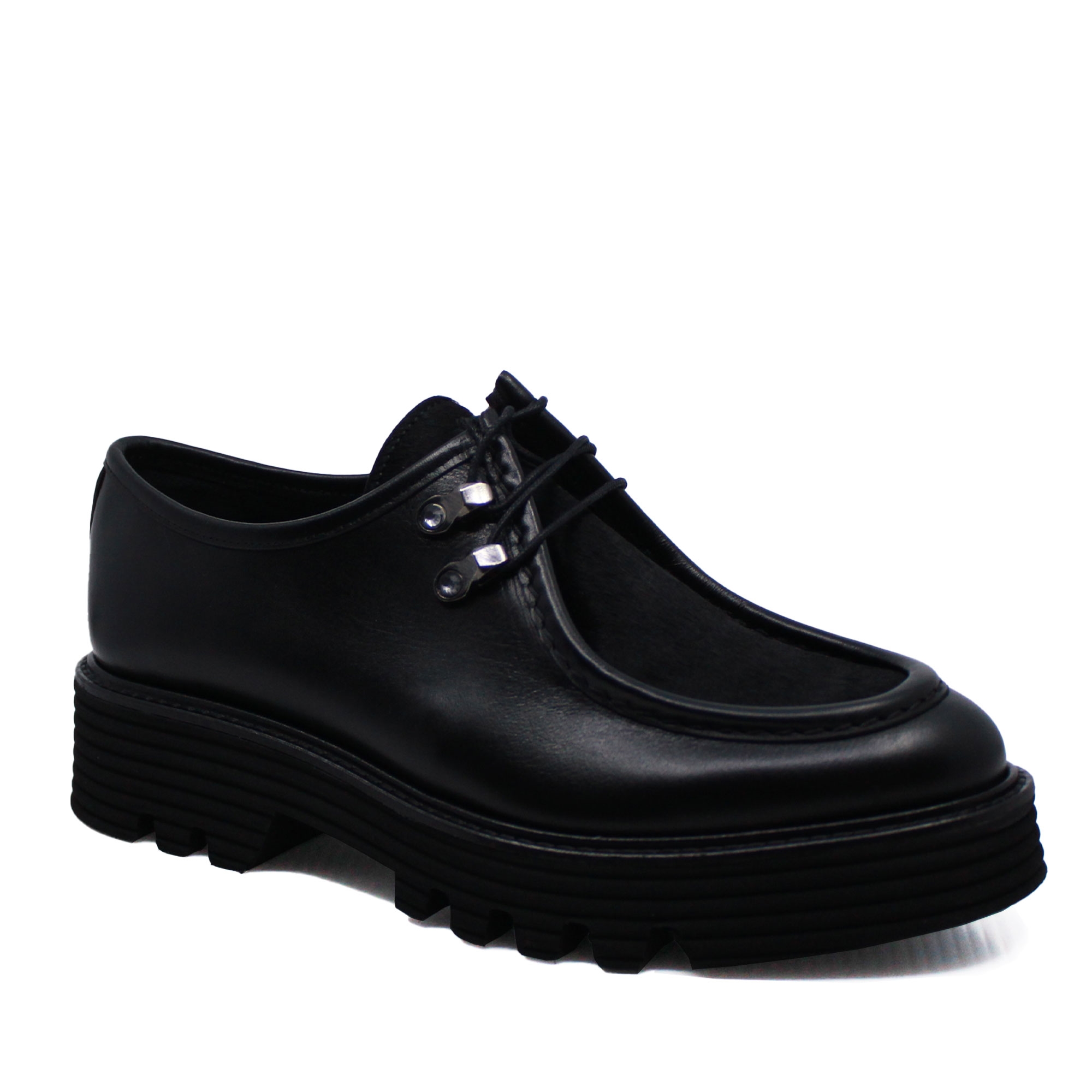 Chaussures Homme Pertini En Cuir Noir - Modèle Capretto - Taille 39 - Neufes Avec Boîte
